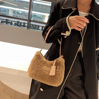 Armpit bag imitation lamb hair fashion handbag single shoulder bag
