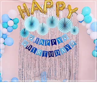 Handmade Adjustable Pet Birthday Party Decor Cat Dog Banner Accessories for DIY Pet Party Supplies pullflag (7)