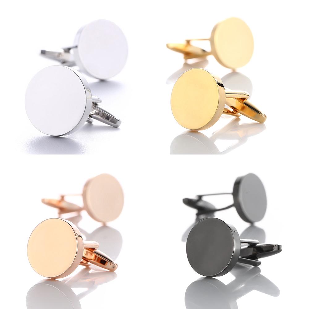 Blank Square 4 Color Shirt Cufflinks for Mens Wholesale Metal Copper Cuff Buttons Business Gifts Cuff links Men Wedding Gift