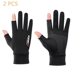 【PPX】1 Pair Motorcycle Motor Gloves Racing Protective Gloves Breathable Ice Silk Non-Slip Anti-UV Outdoor Sports Riding Gloves Touch Screen Gloves