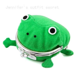 Jennifer's outfit secret Naruto Frog Shape Uzumaki Wallet Coin Purse Green Cosplay Plush Cute Collec .vzY
