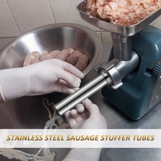 【serda】3PCS Electric Meat Grinder Sausage Stuffer Tubes with Funnels Attachment