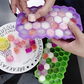 Ice Tray 37 Cell Egg Molder Ice Bucket Honeycomb Shape Silicone Ice Cube Molder With Lid Puto Molder