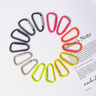 Aluminum carabiner Clips D-Ring locking key security camping climbing hiking keychain