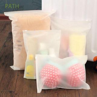 5PCS Travel Zip Lock Storage Pouch Translucent Plastic Bag