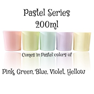 PASTEL SERIES 200ml Glass Candle Vessel Candle Jar Container