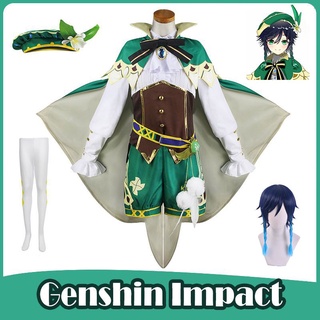 Genshin Impact Venti Costume Genshin Impact Venti Cosplay Shoes for Halloween Carnival Cosplay Costume