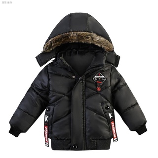 ❉Winter Jacket Kids Boy Coat Children Down Jacket Black Coats Baby Boy Jackets Thick Warm Fur Hooded