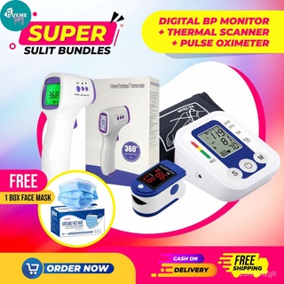 Five (5) Products Bundle Promo | Health Bundle | Digital BP Monitor + Thermal Scanner + Pulse Oximet