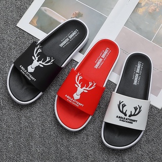Men's Slippers Outdoor Fashion Beach Deer Summer Non-Slip Couple Antlers Women Shoes Slides