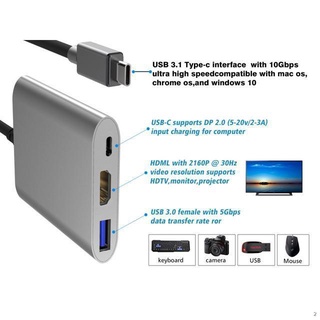 ♚TKK Type C USB-C 3.1 Thunderbolt 3 to HDMI 4K USB-C Hub Converter Adapter for Macbook Ipad Pro 2020