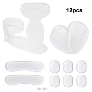Anti Slip Blister Prevention Easy Use Foot Protection Transparent Wear Resistant Heel Grips Set