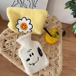 Snoopy Korea Ins Cute Plush Hot Water Bottle Female Water Injection Trumpet Cloud Smiley Face Warmer Water Bag Portable (4)
