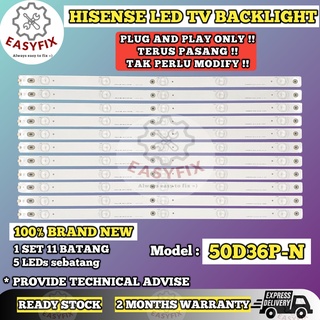 50D36P-N HISENSE 50 INCH LED TV BACKLIGHT ( LAMPU TV ) 50D36P 50D36PN