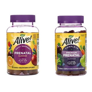 Nature's Way, Alive! Prenatal Multi-Vitamin with Plant DHA, 90 Gummies