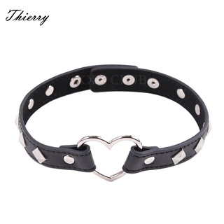 Thierry Sex Bondage Collars with Heart Ring Fetish Slave Necklace Sex Toys for Women, Adult Couples
