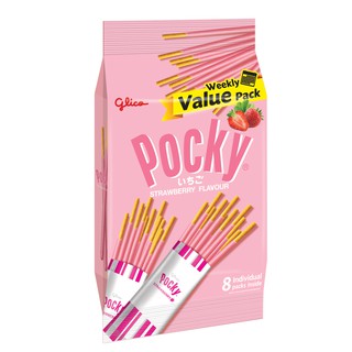 Pocky Strawberry Covered Biscuit Sticks Value Pack 168g