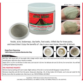 Mask、​face mask ♦(EXP: 2025/11/23) (1LB) 100% Authentic AZTEC SECRET Indian Healing Bentonite Clay M