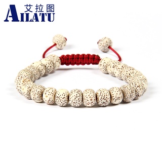 Ailatu Jewelry Wholesale 10pcs/lot 7x10mm Xingyue Bodhi Seed Beads Unisex Yoga Meditation Cz
