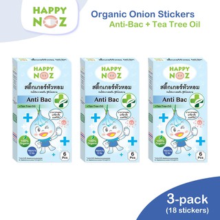 Happy Noz w/ Anti-Bac 100% Organic Onion Sticker - Blue Box - Bacterial Infections 3 Box