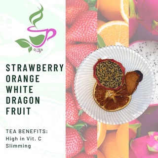 D' Tea Fairy - Fruit Tea - Strawberry + Orange + White Dragon Fruit