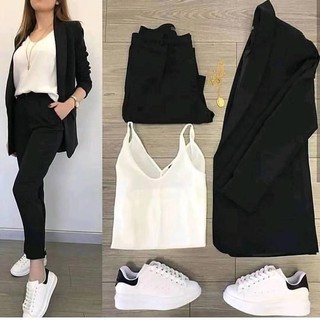 Ladies jacket Fashion office wear blazer for women casual terno 2in1 blazer