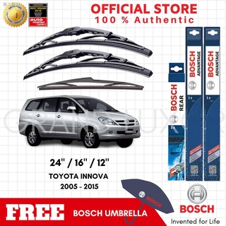 ✴▲Bosch ADVANTAGE Wiper Blade Bundle for Toyota INNOVA 2005 - 2015 (24 / 16 / 12 - H307)