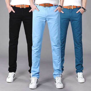 New summer men s cotton casual pants men trousers jeans 5 color (3)