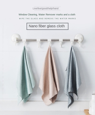 R108 COD Thick glass Cleaning Rags Hand Washing Cloth Kitchen Towel Coralline Plate Cloth Rag (6)