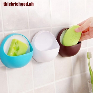 『richgod』Plastic suction cup soap bathroom shower toothbrush box dish holder a
