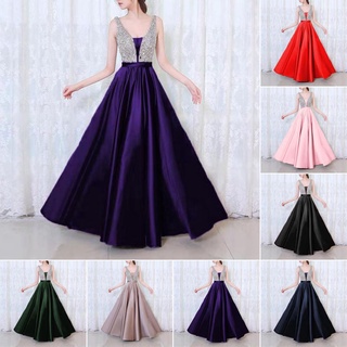 ✉❄▥*Evening Party Ball Prom Gown Formal Cocktail Wedding Party V-neck Maxi Dress