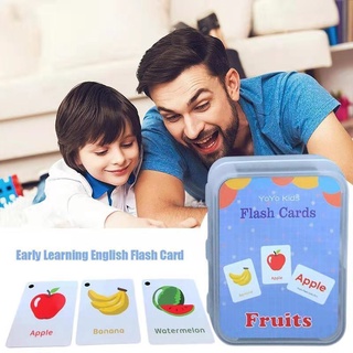 Baby Early Education Flash Cards Kids enlightenment English learning