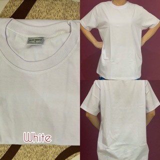 White Comfort Plain Cotton Round neck Tshirt Unisex (1)