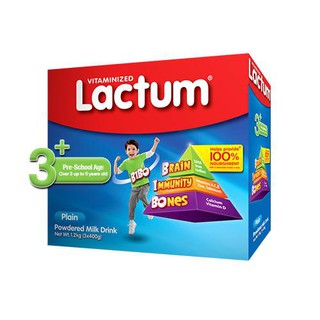 Vitaminized LACTUM 3+ Plain Powdered Milk Drink 1.2KG