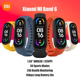 Xiaomi Mi Band 6 Sport Wristband Heart Rate Fitness Tracker Bluetooth 1.56 " AMOLED Screen Smart Band