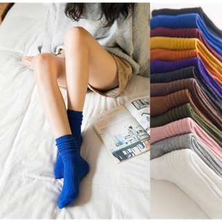 Japan style candy Color Plain Long Sock For Women/COD