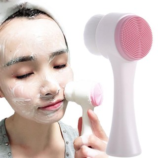 DNM 3D Ultra Soft Silicone Facial Washing Tool With High Quality 2 Side Massage Brush(1pc)
