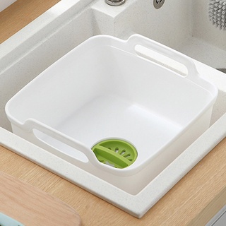 ✕✓✘LOCAUPIN Large Capacity Washing Dish Basin With Two Handles And Draining
