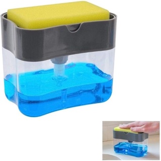 Liquid Soap Dispenser and Sponge Holder for Easy Dishwashing| 2 in 1 Soap Dispenser & Sponge Holder