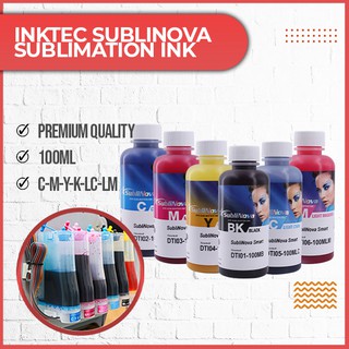 Inktec Premium Sublimation Ink 100ml ( Cyan, Magenta, Yellow, Black, Light Cyan, Light Magenta)