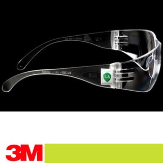 2pcs 3M 11228 Clear Safety Glasses, Uncoated Lens, Clear Temple