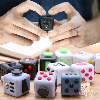 【kidtoys】 Magic Fidget Cube For Games Infinite Cubes Anxiety Stress Relief Attention Decompression Plastic Focus Fidget Toy Gaming Dice Toy for Children Adult Kids Gift (1)