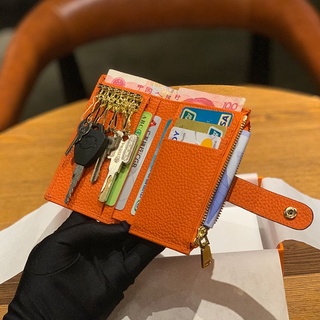Small Orange Box - Genuine Leather Series Ode Wallet Female Short (4)