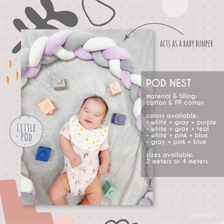 Braided Crib Baby Bumper Pillow rGsN
