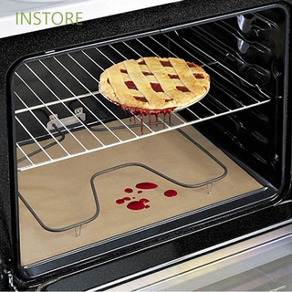 INSTORE Greaseproof Non-stick Mat Non-stick Anti Fouling Paper Pad Bakeware Cooking Kitchen Reusable Microwave Oven Tarpaulin Heat Resistance