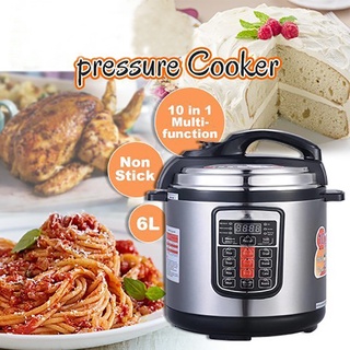 6L Multifunctional Electric Pressure Cooker Timer Rice Cooker Non-stick Coating Inner Pot