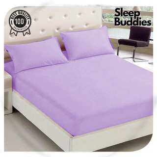 Sleep Buddies Deluxe Plain 3 in 1 Bedsheet Set (2 Pillowcases & 1 Fitted Sheet) SE-3
