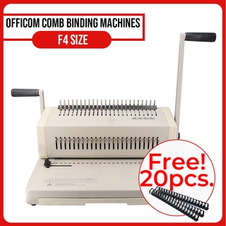 Officom Comb Binding Machine F4 Size ( Long | Legal ) with FREE 20pcs PLASTIC RING BINDER