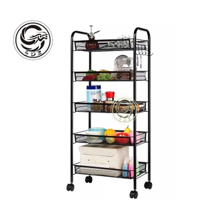 3-4-5 floor storage rack trolley cart household kitchen storage bag trash basket
