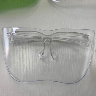 Oversized Exaggerated Sunglasses Visor Wrap Face Shield Face Shield with Glasses with Eyeglass